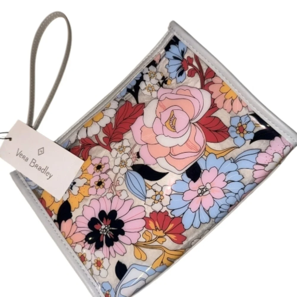 Vera Bradley Aloha Bloom Clear Beach Wristlet  NWT